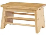 [en.casa] Tritthocker, Natur, Holz, Bambus, 33x20x21.5 cm, Kinderzimmer &