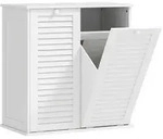 Homcom W&auml;scheschrank,, Wei&szlig;, Holz, 38x73x70 cm, Badezimmer, Badezimmerschr&auml;nke,