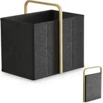 W&auml;schekorb, Schwarz, Textil, 33x44x44 cm, Ordnen & Aufbewahren, W&auml;schek&ouml;rbe &