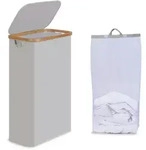 W&auml;schekorb, Grau, Textil, 22x70x40 cm, Ordnen & Aufbewahren, W&auml;schek&ouml;rbe &...