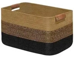 W&auml;schekorb, Mehrfarbig, Naturmaterialien, 55x30x38 cm, Ordnen & Aufbewahren,