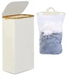 W&auml;schekorb, Beige, Naturmaterialien, 25x70x44 cm, Ordnen & Aufbewahren,