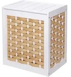 MCW W&auml;schekorb, Wei&szlig;, Braun, Holz, 51x61x35 cm, Ordnen & Aufbewahren, W&auml;schek&ouml;rbe