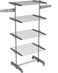 Homcom W&auml;schest&auml;nder, Grau, Kunststoff, 55x172x142 cm, Garderobe,