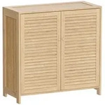 Homcom Schuhschrank, Natur, Bambusholz, Echtholz,Bambus, 3 F&auml;cher, 35x80x80 cm,