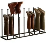 Relaxdays Stiefelhalter, Schwarz, Metall, 80x45x25 cm, Garderobe, Schuhaufbewahrung,