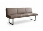 Kawola Esszimmerbank, Dunkelbraun, Leder, 3-Sitzer, Rechteckig, 243x85x69 cm,