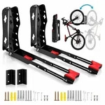 Relaxdays Fahrrad-Wandhalterung, Schwarz, Metall, 6.5x39x65.5 cm, Freizeit,...