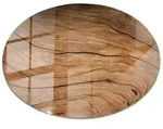 Tulup Tischplatte, Braun, Glas, Rund, 80x80x0.4 cm, Esszimmer, Tische,...