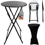 Chefgastro Stehtisch, Schwarz, Metall, Rund,Rund, 60x110x110 cm, Esszimmer,...