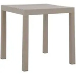 CLP Gartentisch, Taupe, Kunststoff, Rechteckig, 73x75x73 cm, Gartenm&ouml;bel,