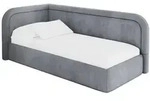 Altdecor Einzellbett, Blaugrau, Textil, 80x200 cm, Kinderzimmer & Jugendzimmer,