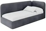 Altdecor Einzellbett, Dunkelgrau, Textil, 100x200 cm, Kinderzimmer &...