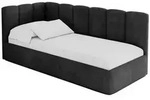 Altdecor Einzellbett, Anthrazit, Textil, 90x200 cm, Kinderzimmer & Jugendzimmer,