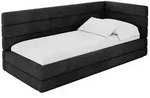 Altdecor Einzellbett, Schwarz, Textil, 100x200 cm, Kinderzimmer & Jugendzimmer,