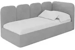 Altdecor Einzellbett, Hellgrau, Textil, 80x200 cm, Kinderzimmer & Jugendzimmer,