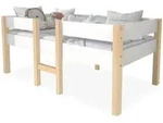 Okwish Kinderbett, Wei&szlig;, Holz, 90x200 cm, Kinderzimmer & Jugendzimmer,...