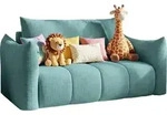 WFL Group Kinderschlafsofa, Blau, Kunststoff, 3-Sitzer, 162x86x101 cm,...