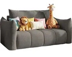 WFL Group Kinderschlafsofa, Grau, Kunststoff, 3-Sitzer, 162x86x101 cm,...