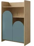 Mirjan24 Kinderregal, Eiche, Blau, Holzwerkstoff, Rechteckig, 84x128x40 cm,