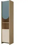 Mirjan24 Kinderregal, Eiche, Blau, Holzwerkstoff, Rechteckig, 44x198x40 cm,