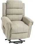 Homcom Relaxsessel, Beige, Textil, 1-Sitzer, F&uuml;llung: Schaumstoff,Polyester,...