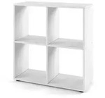 Vicco Raumteiler, Wei&szlig;, Holzwerkstoff, 4 F&auml;cher, Rechteckig, 72.6x72x29 cm,