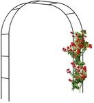 Relaxdays Rosenbogen, Schwarz, Metall, 235x250x40 cm, Gartenzubeh&ouml;r, Gartendeko