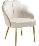 tectake Cocktailsessel, Creme, Gold, Textil, 66x80.5x62 cm, Esszimmer, St&uuml;hle,