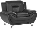 Beliani Sessel, Schwarz, Kunststoff, 111x86x78 cm, Wohnzimmer, Sessel,...