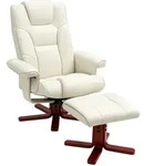 Homcom Relaxsessel, Creme, Kunststoff, F&uuml;llung: Schaumstoff, 84x104x84 cm,