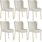 tectake Polsterstuhl, Samtahorn, Gold, Textil, Pappel, 54x90x62 cm, Esszimmer,