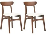 Beliani Esszimmerstuhl, Beige, Holz, 45x78x50 cm, Wohnzimmer, Sessel
