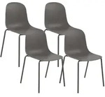 CLP Stapelstuhl, Taupe, Metall, 51x85x55 cm, Esszimmer, St&uuml;hle, Esszimmerst&uuml;hle,