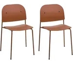 Beliani Esszimmerstuhl, Orange, Metall, 51x81x50 cm, Wohnzimmer, Sessel