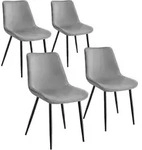 tectake Stuhl, Grau, Textil, Pappel, 48x82.5x59 cm, Esszimmer, St&uuml;hle,