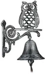 Relaxdays T&uuml;rglocke, Silber, Metall, Textil, 19x26.5x11 cm, Gartenzubeh&ouml;r,