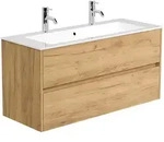 Mid.you Waschtischkombi, Eiche, Stein, 2 Schublade(n) Schubladen, 120x58.5x46.5...