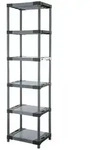 Proregal Kunststoffregal, Grau, Kunststoff, 70x222x46 cm, Freizeit, Heimwerken,