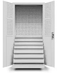 Jan Nowak Werkzeugschrank, Grau, Metall, Rechteckig, 92x185x50 cm, Freizeit,