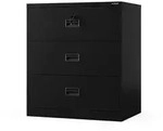 Jan Nowak Aktenschrank, Schwarz, Metall, 90x102x60 cm, Arbeitszimmer,...