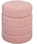 Homcom Sitzhocker,, Rosa, Holz, F&uuml;llung: Schaumstoff, Rund, rund, 40x45x40 cm,