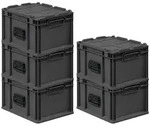 Proregal Eurobox, Schwarz, Kunststoff, Rechteckig, 30x23.5x40 cm, Ordnen &