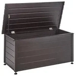 Beliani Aufbewahrungsbox, Braun, Metall, 123x60x60 cm, Aufbewahrung &...