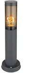 Globo Lighting Aussen-Sockelleuchte, Anthrazit, Metall, Zylindrisch, G, 12.7x45x12.7