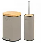 eluno Badezimmer-Set, Braun, Metall, 18.5x27.5x23 cm, Badaccessoires