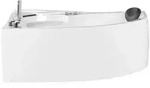 Beliani Whirlpool-Badewanne, Wei&szlig;, Kunststoff, Dreieckig, 100x80x150 cm,...