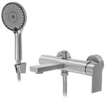 REA Wannenarmatur, Nickel, Metall, 15x6x22.5 cm, Badezimmer, Waschbecken &...