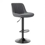 Barhocker, Grau, Kunststoff, 46x109x37 cm, Esszimmer, Barm&ouml;bel, Barhocker