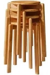 Barhocker, Braun, Holz, 27x45x27 cm, Esszimmer, Barm&ouml;bel, Barhocker